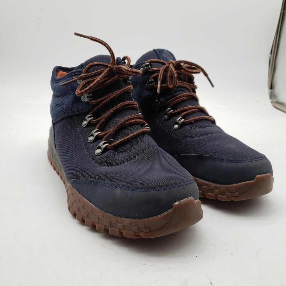 Columbia Boots Mens Size 9 Blue Waterproof Hiking Snow Winter BM7744-464